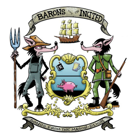The Barons / Incited Split - Songs From The Masons Dixon CD
